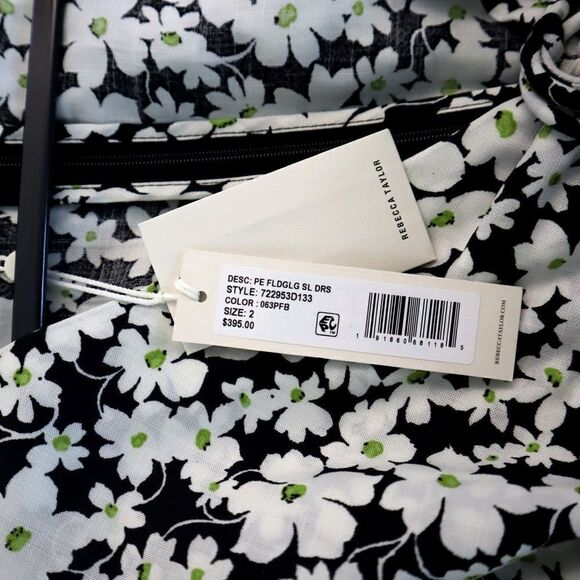 Rebecca Taylor 722953D133 Women's Sz 2 Paige Floral Print Long Sleeve Dress - Picture 9 of 16